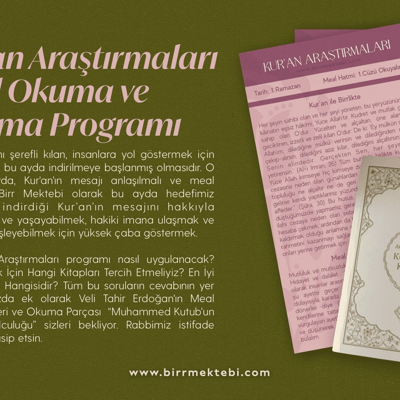 Kuran Okuma ve Anlama Programı