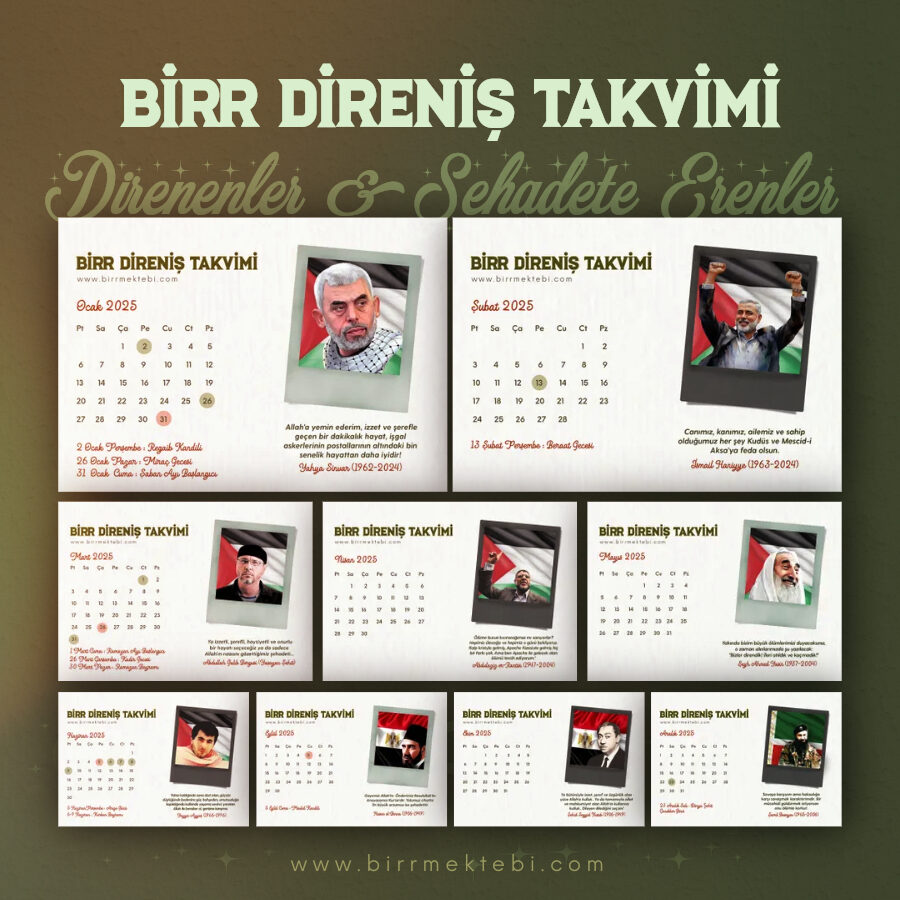 2025 Birr Direniş Takvimi  | Direnenler & Şehadete Erenler